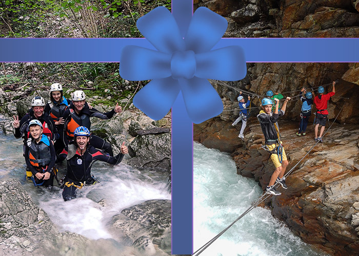 idea regalo Canyoning via ferrata vacanze estate lago di Garda